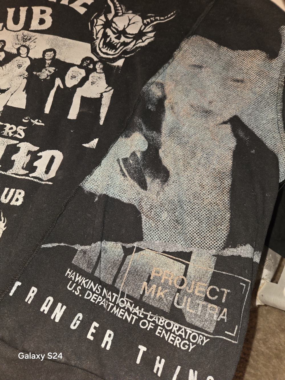 Hellfire Club Black Graphic Pullover Sweatshirt - Men 3X New Stranger Things - Picture 2 of 4